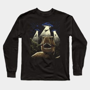 T-Rex Alien Encounter Long Sleeve T-Shirt